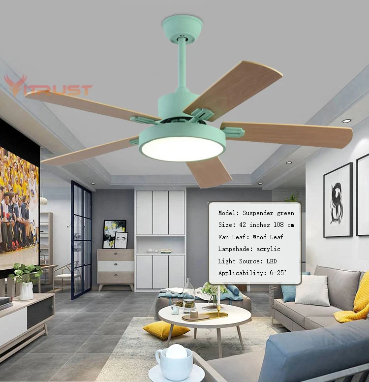 Современный деревянный подвесной вентилятор со световыми комплектами скандинавский потолочный вентилятор лампа ресторан гостиная вентилятор лампа офисный бар вентилятор 42 52 дюймов