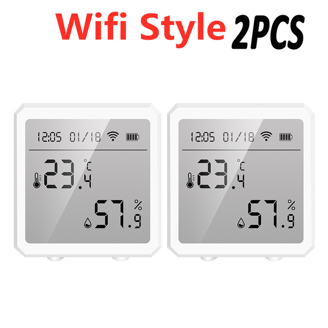 WIFI Zigbee Temperature And Humidity Sensor Indoor Hygrometer Thermometer With LCD Display Support Alexa Google Assistant