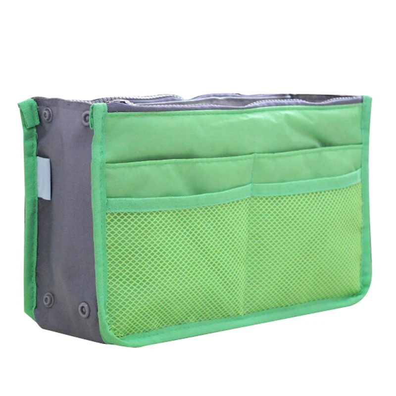 WBBOOMING модная дорожная сумка для хранения на молнии, портативная женская косметичка для макияжа, сумка-вкладыш, Женский Органайзер из нейлона - Цвет: Light Green