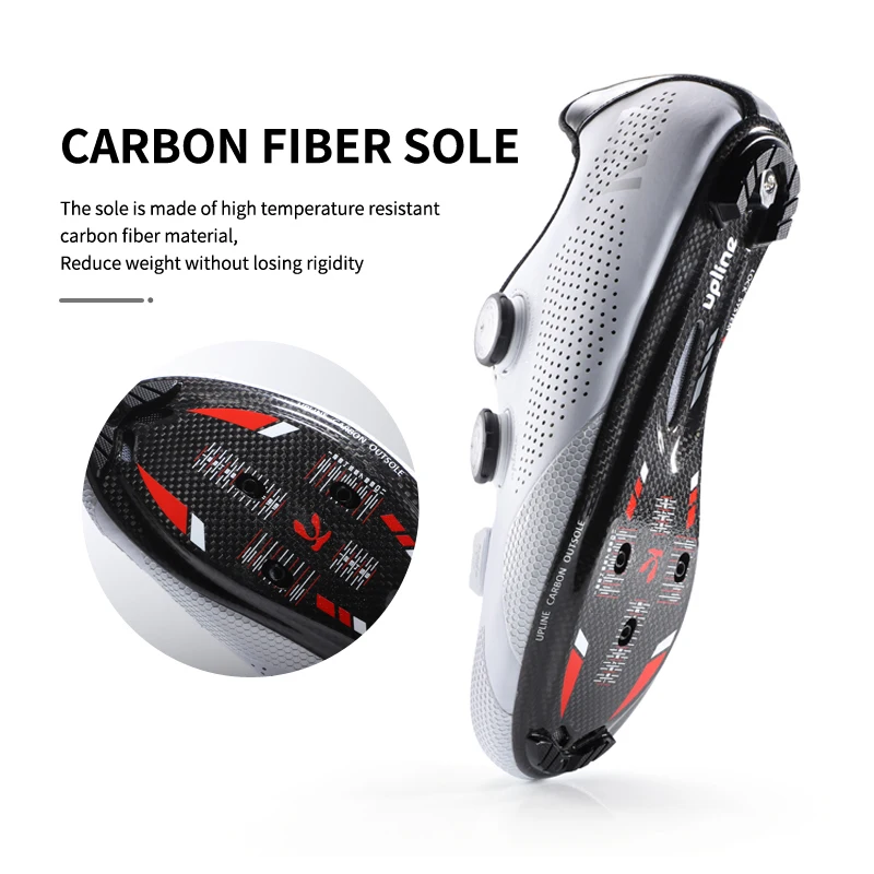 UPLINE 14 level hardness carbon fiber sole road bike professional self-locking cycling shoes Compatible cycling shoes