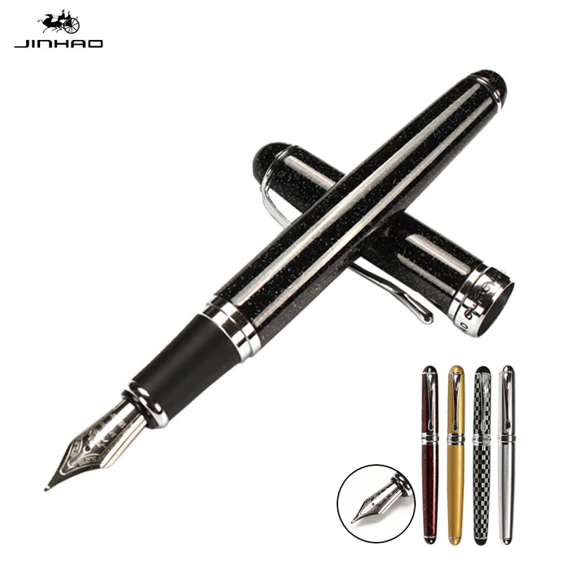 Jinhao Penna A Sfera Lucky Dragon, Colore Bianco Argento Con Clip Dorata, Con Ricarica Inchiostro Nero Inclusa