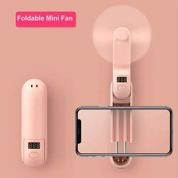 

Mini Portable Fan USB Rechargeable Handheld Foldable Fan with 1200mAh Battery for Home Office and Outdoor