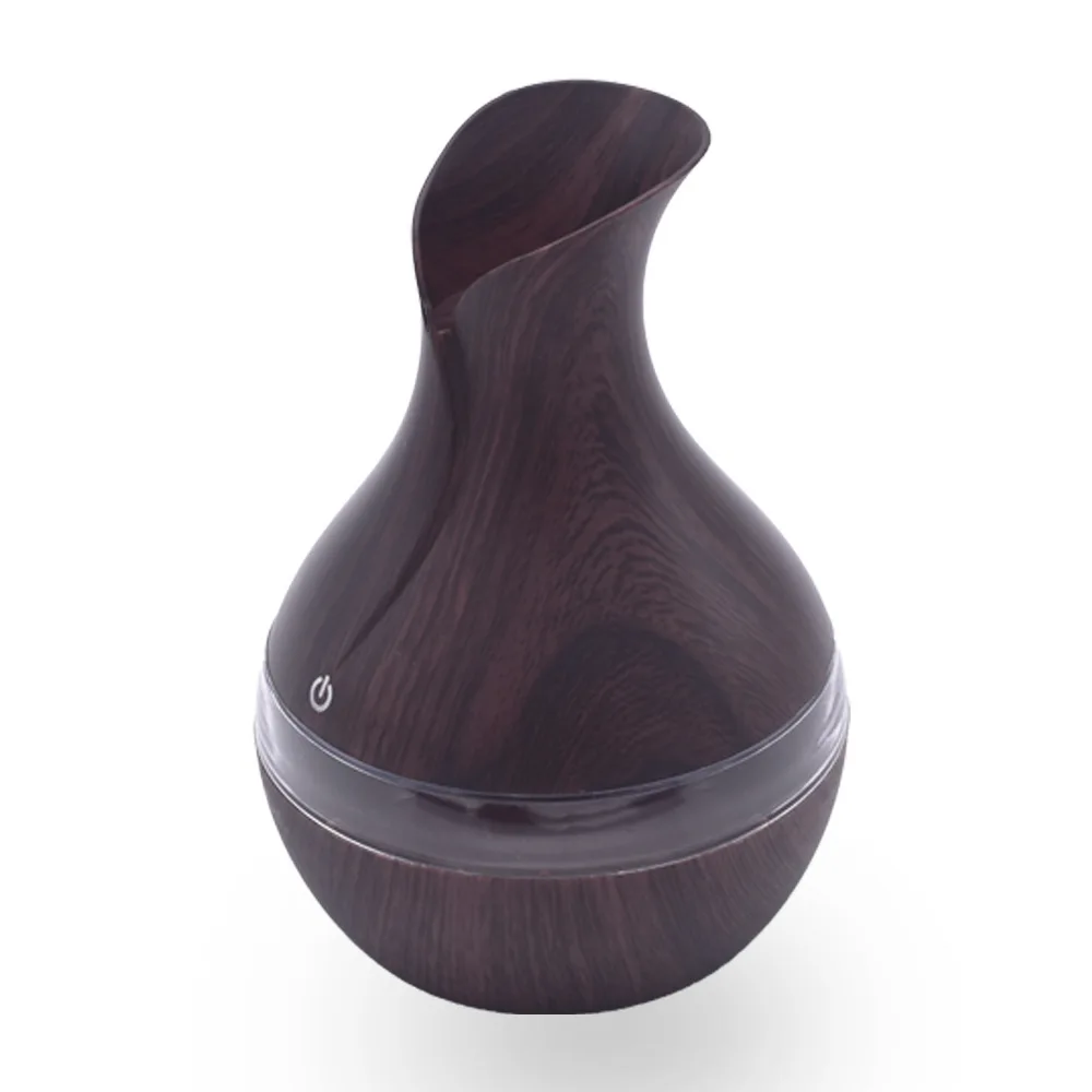 

Vase Humidifier 300ml Household Ultrasonic Wood Grain Aroma Diffuser Nebulizing Diffuser Colorful Ambience Light