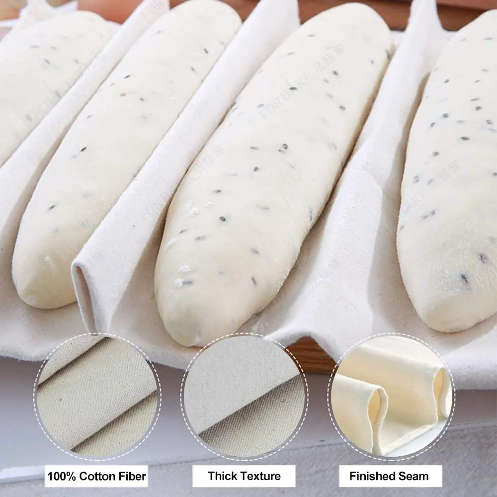 100% натуральное хлопковое тесто бродильная ткань французская багета опорная