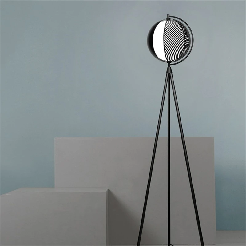 Modern Iron Tripod floor lamps for bedrooms Standard Lamp Living Room Sofa Floor Light Study Model Net Vertical LED | Освещение