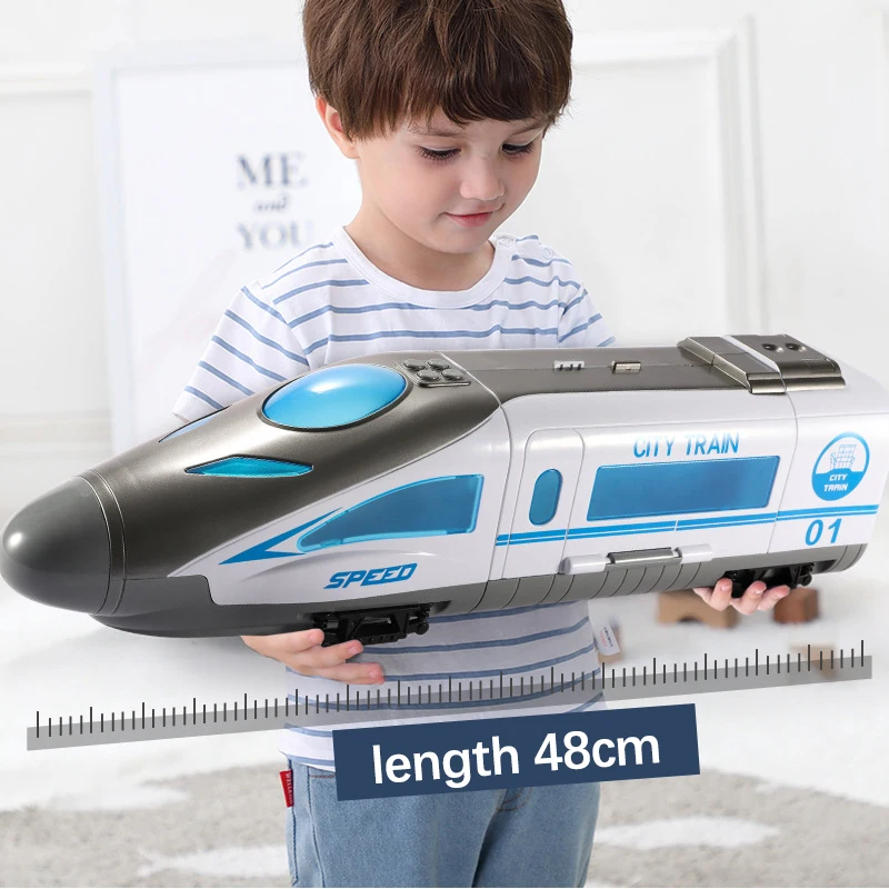 Детский игрушечный поезд высокоскоростной железнодорожный восстанавливающая