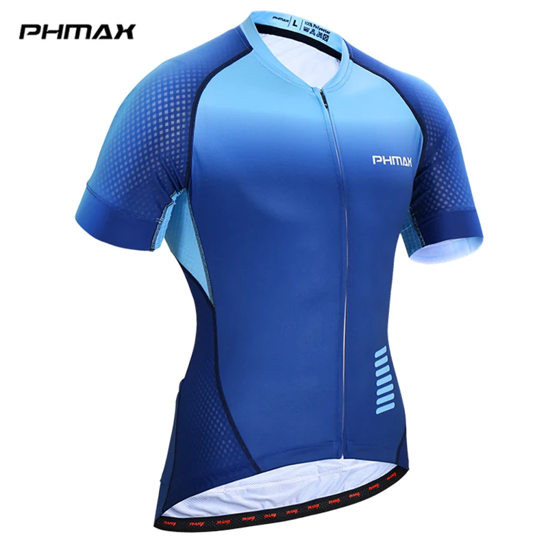 PHMAX Pro Джерси для велоспорта, летняя одежда для гоночного велосипеда, Ropa Maillot Ciclismo, Мужская одежда для горного велосипеда, одежда для велоспорта - Цвет: blue