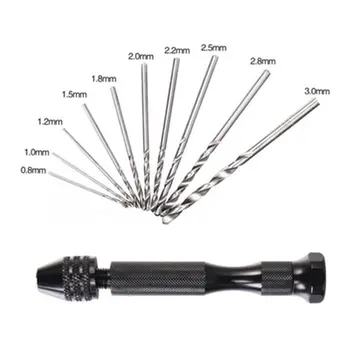

1 Set Black Metal Hand Drill Equipments Epoxy Resin Mold Tools DIY Jewelry Making Handmade Tools With 0.8mm-3.0mm Drill Screw