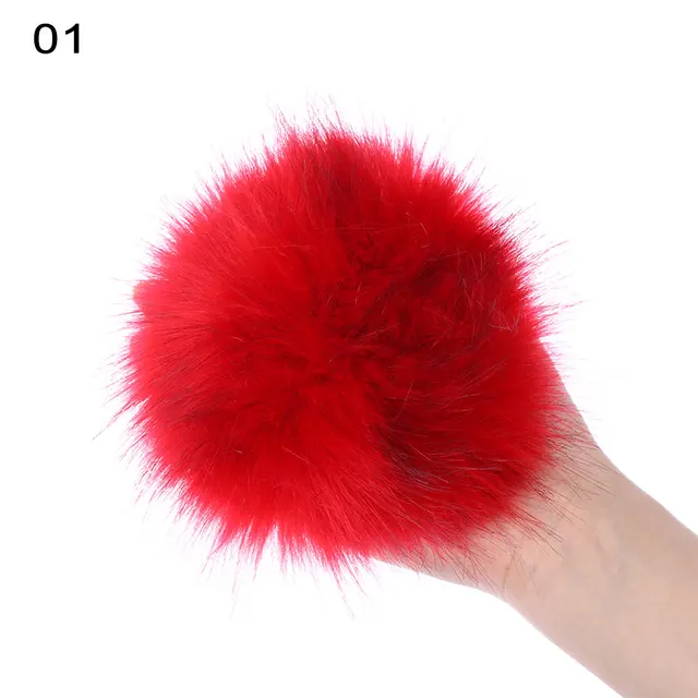 14 Pompon In Pelliccia Finta Per Cappelli E Borse | Soffici, Colorati, Con Anello Elastico - Foto 3