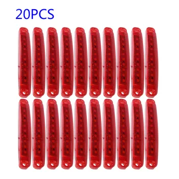 

20pcs LED Side Marker Light Indicator Red Car Truck Van Trailer Side Lights Kit