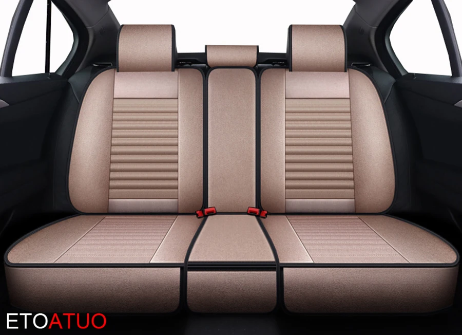 ETOATUO универсальные льняные Чехлы для автомобильных сидений для Honda все модели URV CRV CIVIC fit accord jazz XRV city HRV vezel Insight Spirior car