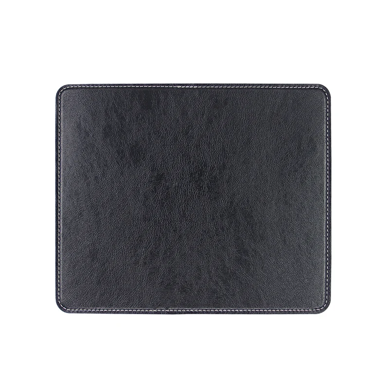 Leather mouse pad leather waterproof pad computer desk notebook mouse pu leather pad anti-slip mouse pad - Цвет: Black