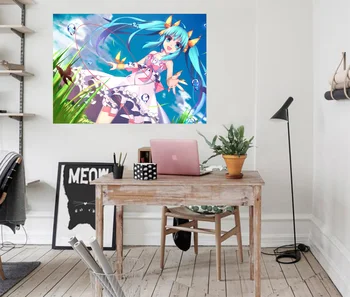 

[Self-Adhesive] 3D Hatsune Miku 622 Japan Anime Wall Stickers Mural Decal Wall Murals AJ WALLPAPER Belly