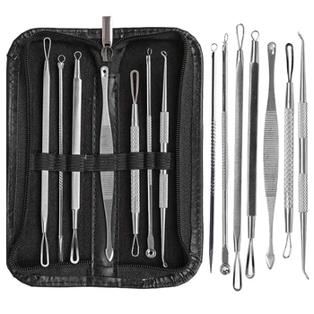 

7Pcs Stainless Steel Pimple Manual Acne Blemish With Case Comedone Durable Face Care Skin Clean Blackhead Remover Tool