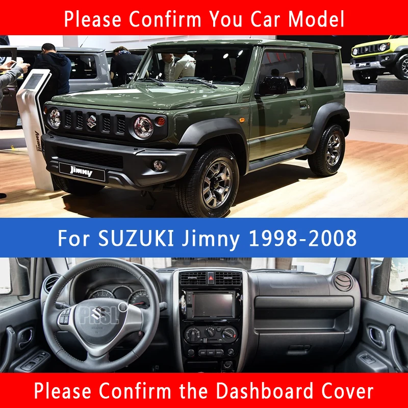 PNSL крышка приборной панели автомобиля тире коврик ковер для Suzuki Jimny 1998- Защита от Солнца Анти-скольжение анти-УФ