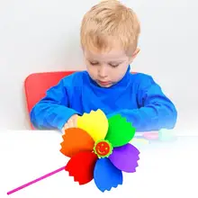 DIY улыбающееся лицо ветряная мельница Классическая губка Ручной Работы Красочный ветер-Спиннер детская ручная паста обучающая игрушка случайный дизайн