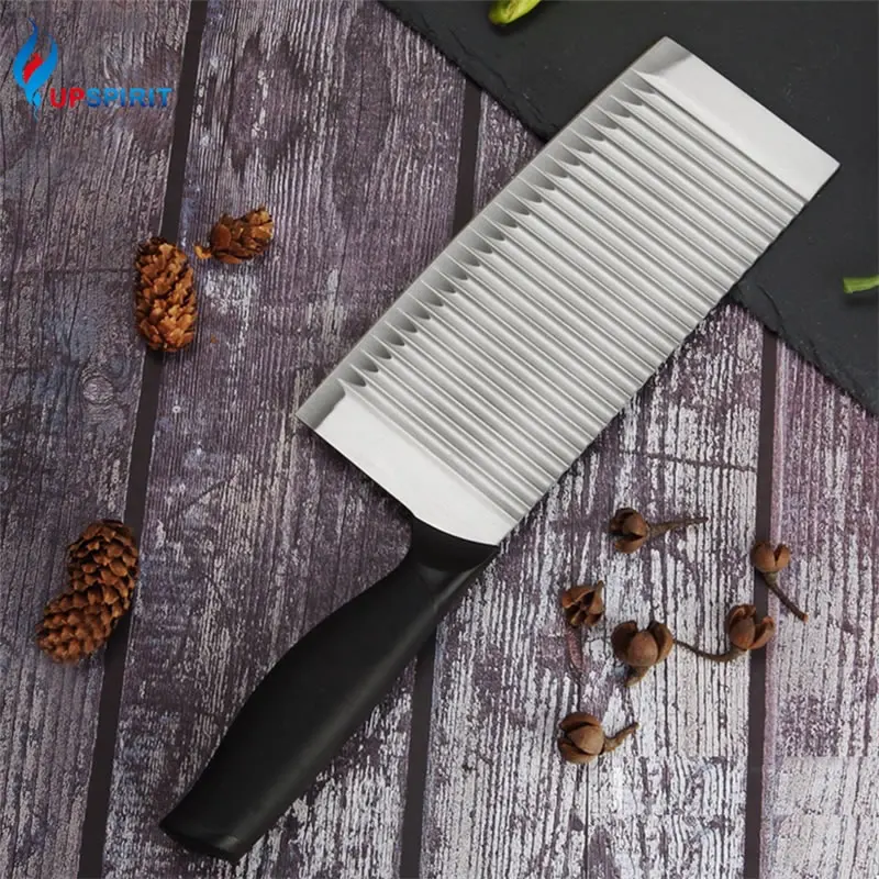 

Upspirit Wavy Vegetable Chopper Stainless Steel Fish Meat Cleaver Fruit Cutter Slicer Sharp Blade Chef Knife Home Kitchen Knives