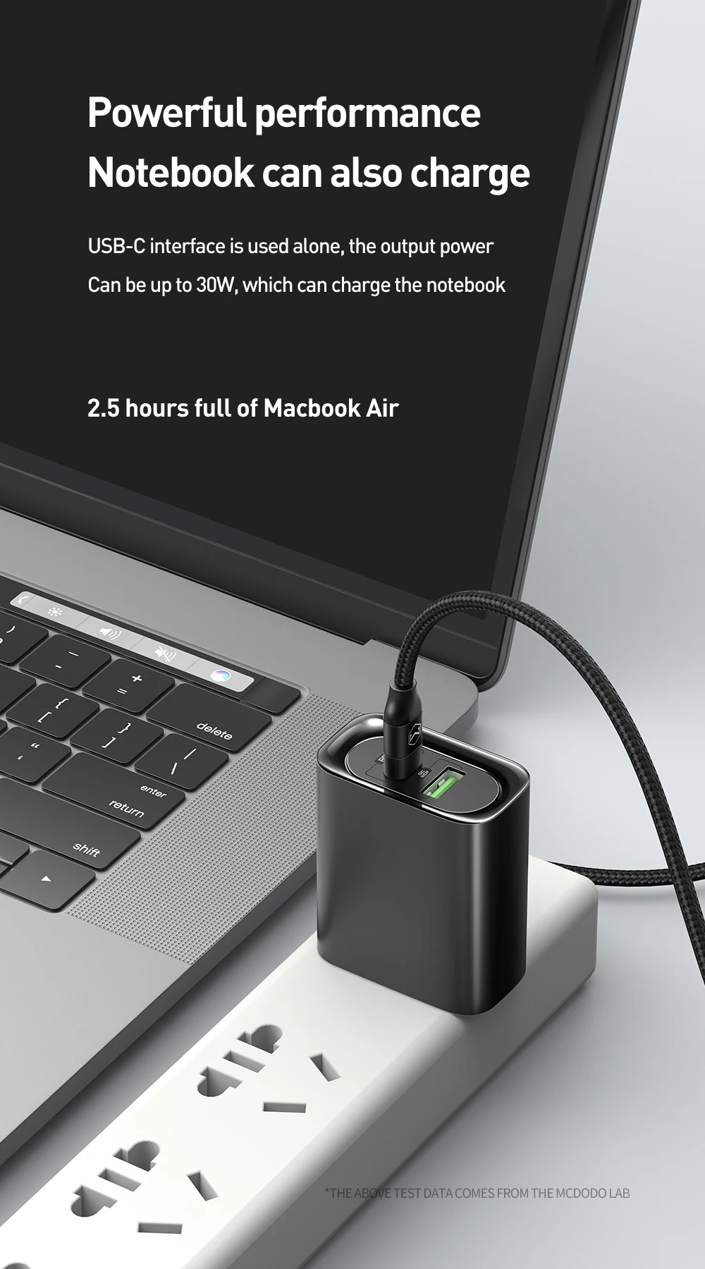 Mcdodo 30 Вт PD USB зарядное устройство 3 в 1 ЕС США Великобритания вилка дорожный настенный адаптер для Macbook IPhone samsung Xiaomi huawei 5A супер быстрая зарядка