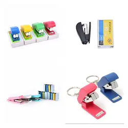 Mini 6 StylesPaper Stapler Binding Binder Staplers Office Stationery Metal&Plastic Practical Manual Staple