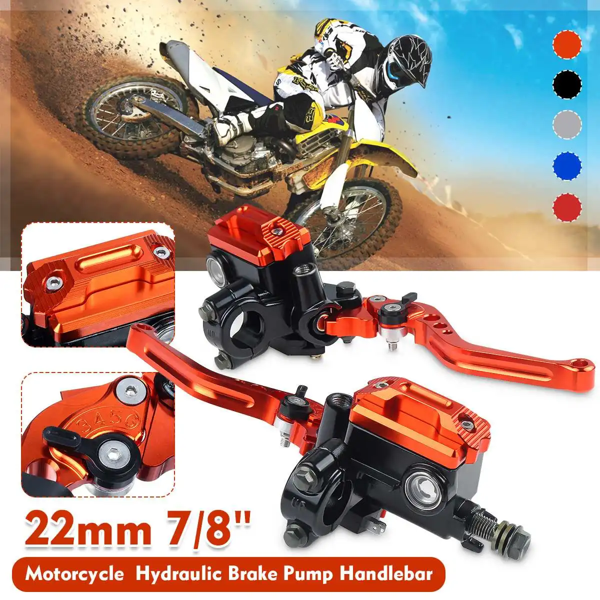 22 мм 7/8 &quotмотоцикл тормозной насос сцепления Рычаг Гидравлический Главный