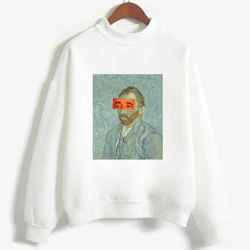 Женская толстовка Hipster Van Gogh Van Goghing Van Gone Meme Осенняя толстовка с забавным длинным рукавом Harajuku Vogue толстовки Одежда - Цвет: 2419