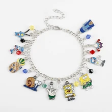 Мультяшная тематика Губка Боб Патрик звезда персонажи модные подвески браслеты женские браслеты на цепочке браслеты для вечеринки подарок на день рождения