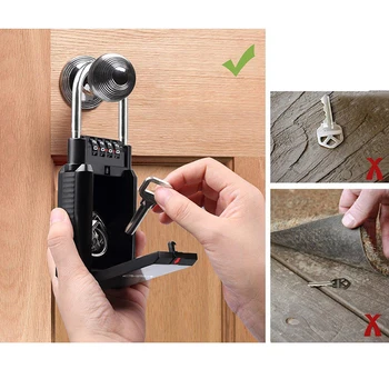 

Waterproof And Rustproof Zinc Alloy Wall-mounted Password Key Box Combination Lock Box Key Storage Lock Box