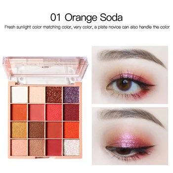 

16 Color Matte Pearlescent Earth Color Glitter Sequins Eye Shadow Makeup Eyeshadow Palette Eye Shadow Beauty Glazed TSLM1