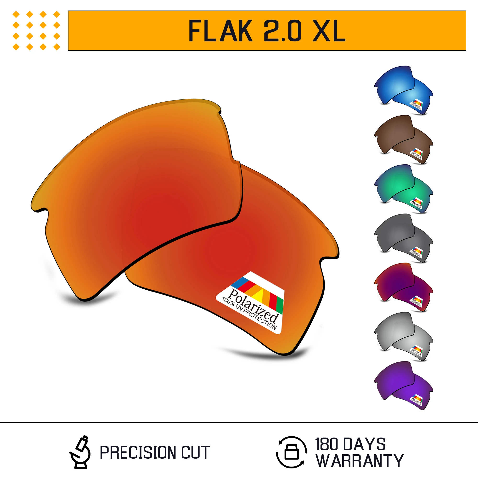 Сменные поляризационные линзы Bwake для солнцезащитных очков Oakley Flak 2 0 XL OO9188