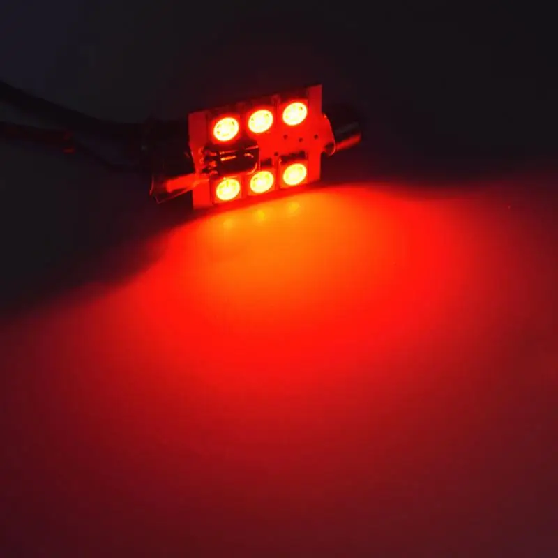 2 шт. автомобильный двойной наконечник 31/36/39/41 мм 6LED RGB автомобильная лампа для чтения с пультом дистанционного управления Управление внутренний купол лампа разноцветная атмосферная лампа