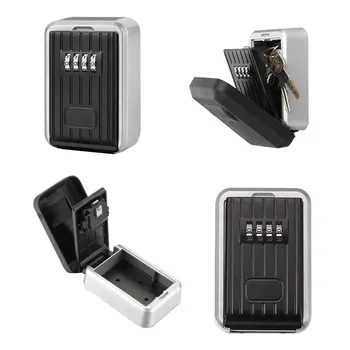 

4-Digit Safe Box Resettable Code Key Holder Hider With Waterproof Cover With Waterproof Mounted Outdoor Waterproof Cover