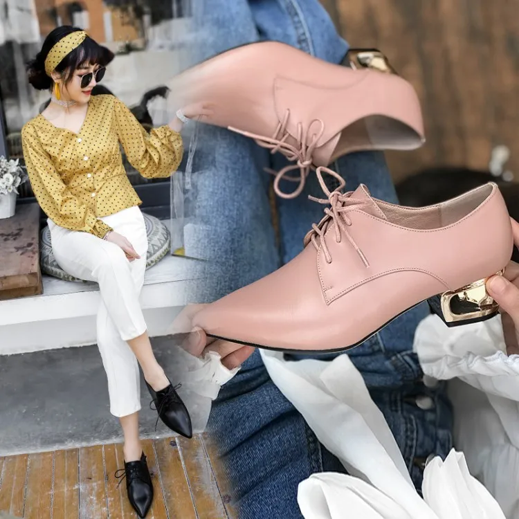 

Pq531-14 Video! Comfortable Liner Non-slip Shoe Sole Commuting-Style Europe And America Pointed Shoes