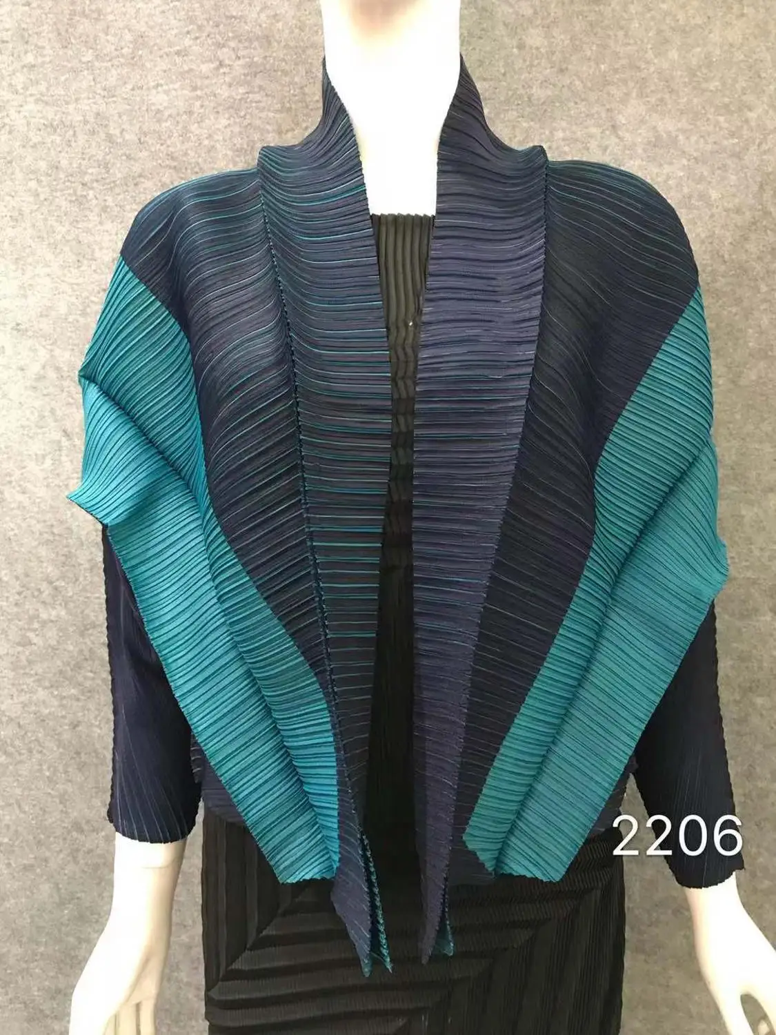 Changpleat, женский кардиган, базовое пальто, Miyak, плиссированное, индивидуальное, свободное, рукав летучая мышь, большой размер, Женская куртка, модная - Цвет: Green