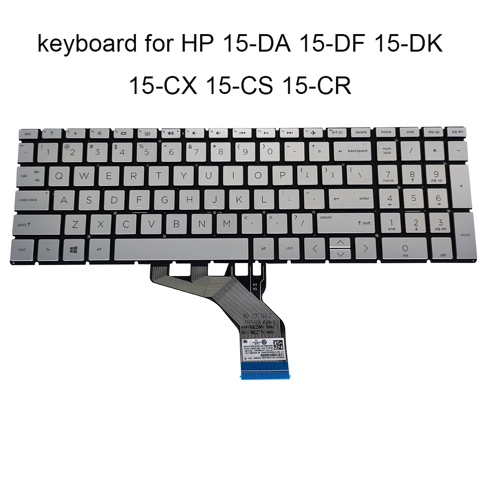 

US Backlit laptop keyboard for HP 15-DA 15-CX 15-CS 15-DK 15-DF 15-CR 15t-da English notebook pc keyboards sales New L47469-001