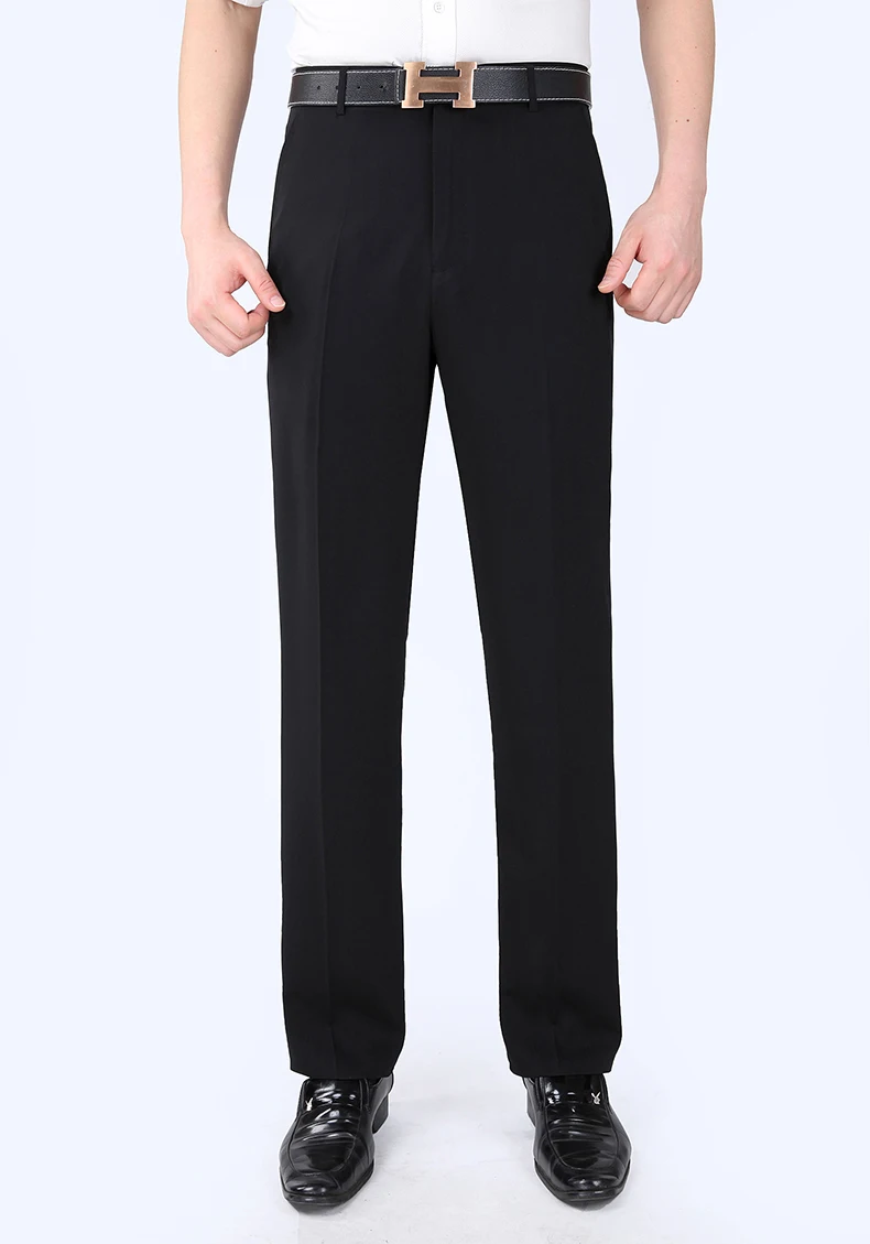 2020 New Men Silk Black Dress Pants 