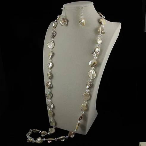 

Комплект из колье и серёг, с жемчугом, 120 см