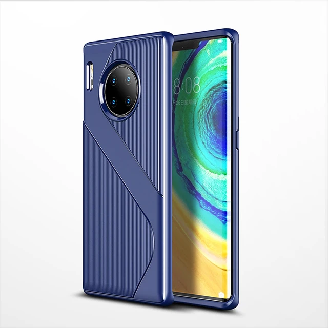 Blue Чехол ikress для huawei mate 30 Pro, роскошный силиконовый бампер, чехол для телефона, для huawei mate 30, мягкий чехол из ТПУ - Цвет: Blue