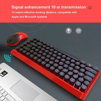 

Wireless Keyboard Mouse Set 2.4GHZ For Laptop Notebook Computer Dot Mechanical Keyboard Wireless Set Mouse DPI Adjustable