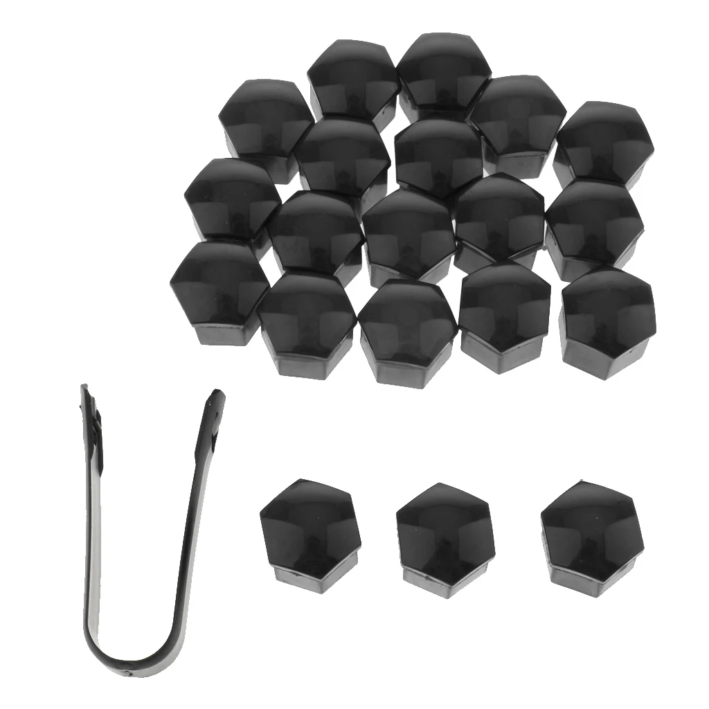 20Pcs 19mm Car Wheel Lug Nut Bolt Hub Screw Cover Protective Cap