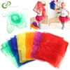 Practical 6 colors Gymnastics Scarves For Outdoor Game Toys Dancing And Juggling Towels Candy Colored Gym Towel Dance Gauze 1