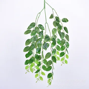 

High Branch 6 Fork Artificial Jujube Leaves Jujube Leaf Wedding Decoration Engineering Hotel Flower with Willow Leaves