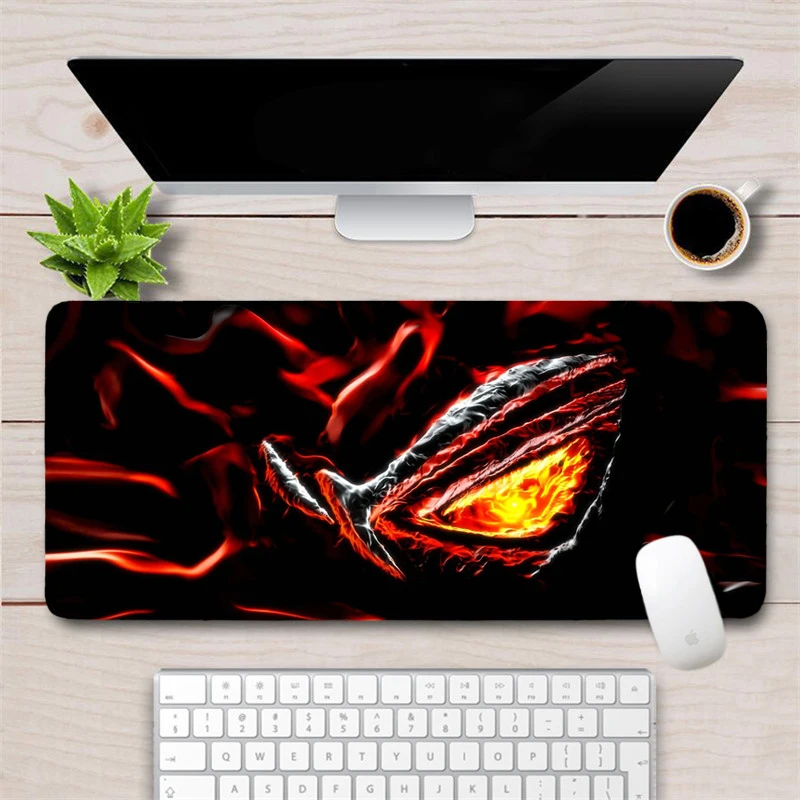 Skup Duża 80x40cm fajne ASUS podkładka pod mysz do gier dla graczy Gamer blokowanie krawędzi XXL gumowe republiki graczy podkładka pod mysz podkładka pod mysz trwałe biurko na laptopa mata