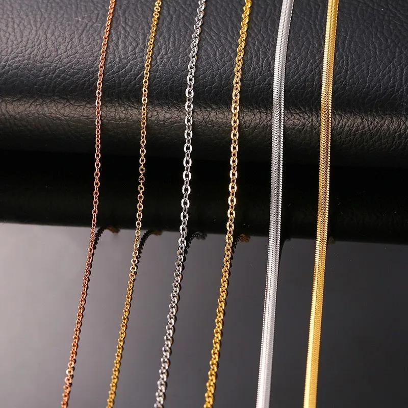 Vnox DIY звено цепи ожерелье с застежками Омаров для женщин ювелирных изделий Colar 20"
