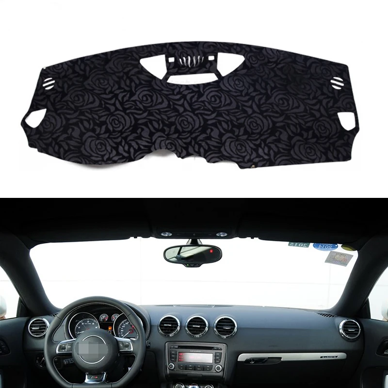 Розовый узор для Audi TT TTS 2008 2009 2010- крышка приборной панели наклейки для автомобиля декоративные аксессуары для автомобиля интерьерные наклейки для автомобиля