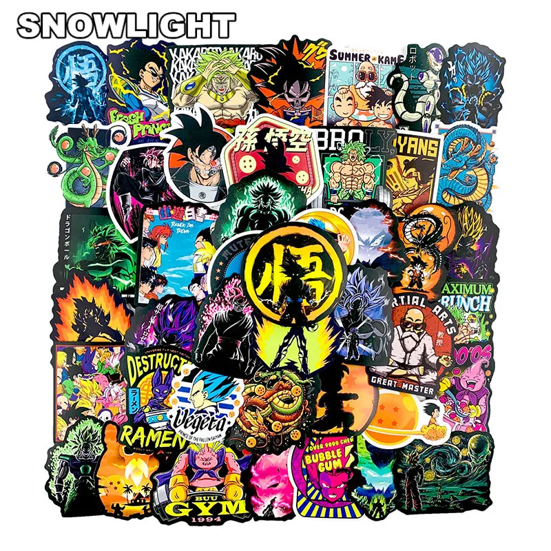 10/30/50/100pcs/set Dragon Ball Cartoon Anime Graffiti Sticker For Luggage Laptop Skateboard Bike Motorcycle Waterproof Sticker