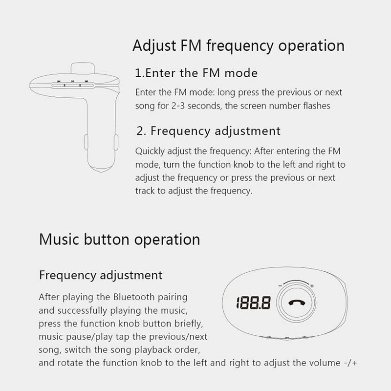 2.4A usb зарядка для телефона Bluetooth fm-передатчик Автомобильный Bluetooth 5,0 Hands-Free TF карта плеер Автомобильный комплект зарядные устройства для мобильных телефонов