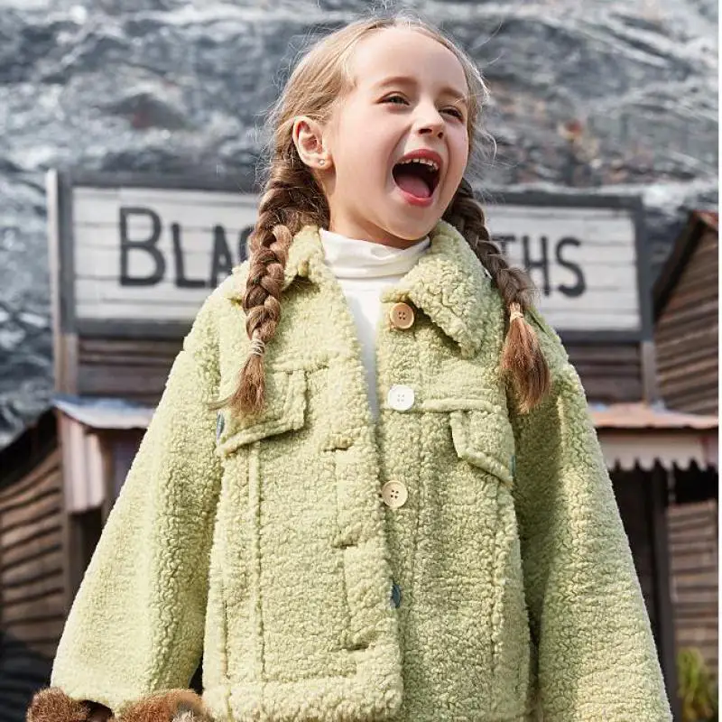 

Girls' Coat 2019 New Style Fashion Warm Winter Clothes Children's Big Children's Fur Thickened Children Coat Kids Snow Coat
