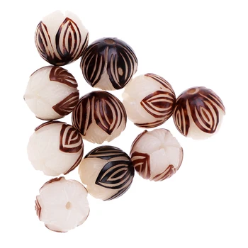 

10pcs Hand Carved White Bodhi Root Lotus Flowers Beads Semi Finished Product