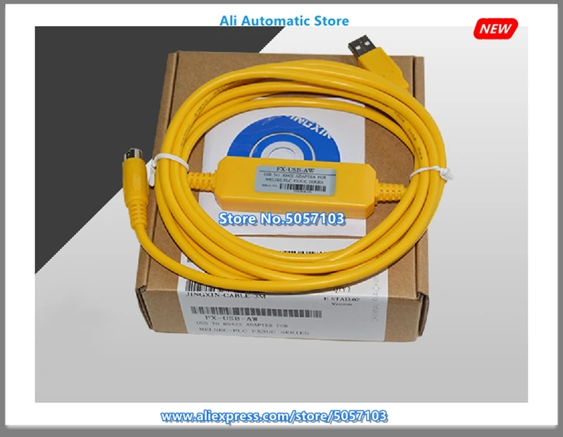 FX-USB-AW Кабель для программирования серии FX3U с желтой поддержкой WIN8 | Обустройство
