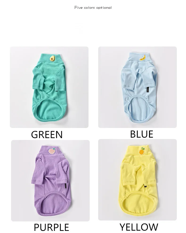 Dogs Cats Coat Pets Pullover Hooded Jacket Beautiful Fruit Embroidery Hoodie Pet Clothes Sweatshirts